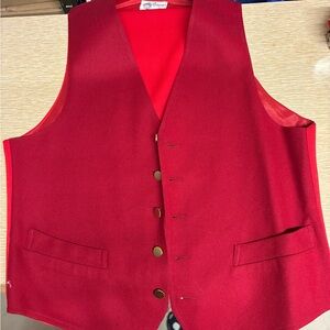 Red Vest with Gold Buttons